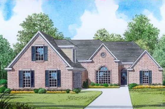 Exterior - Front Elevation for Traditional House Plan #424-72 - 3 bed, 2 bath