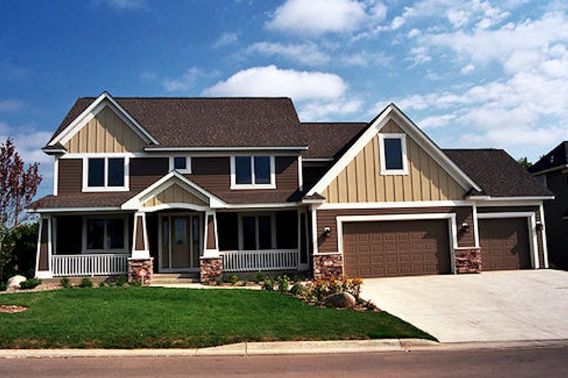 Architectural House Design - Craftsman Exterior - Front Elevation Plan #51-369