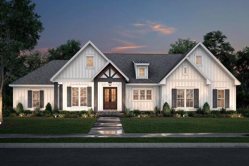 Dream House Plan - Farmhouse Exterior - Front Elevation Plan #430-233