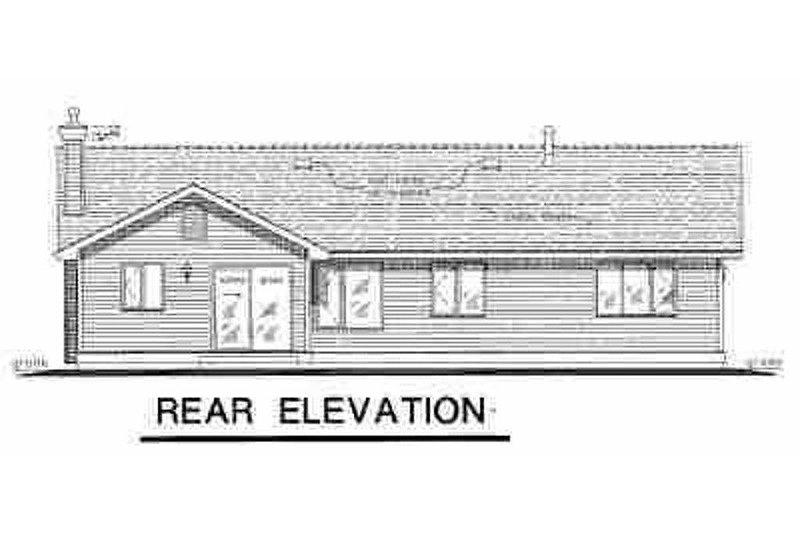 Home Plan - Exterior - Rear Elevation for Farmhouse House Plan #18-1011 - 3 bed, 2 bath