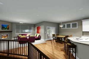 Interior - Entry for Traditional House Plan #1069-26 - 2 bed, 2 bath