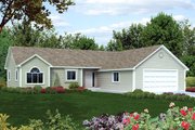 Ranch Style House Plan - 3 Beds 2 Baths 1242 Sq/Ft Plan #57-281 