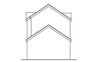 Exterior - Rear Elevation for Contemporary House Plan #124-875 - 3 bed, 2.5 bath