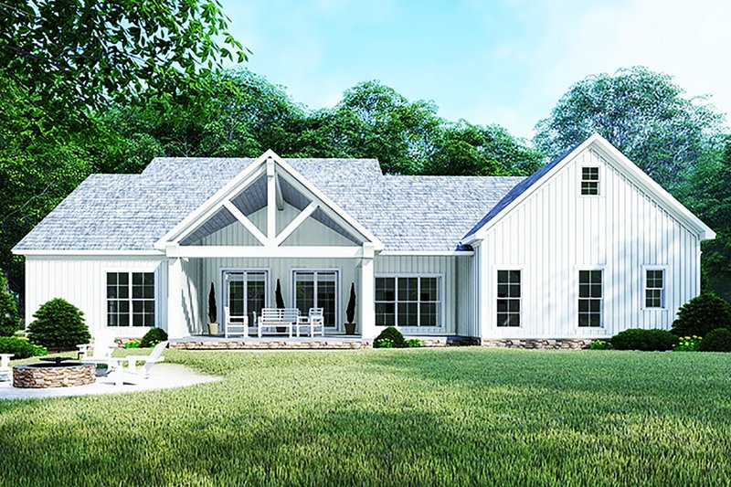 Dream House Plan - Exterior - Rear Elevation for Country House Plan #923-122 - 4 bed, 3 bath