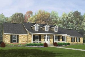 Ranch Exterior - Front Elevation Plan #935-2