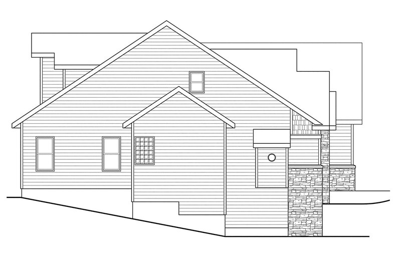Home Plan - Exterior - Other Elevation for Traditional House Plan #124-733 - 3 bed, 2.5 bath