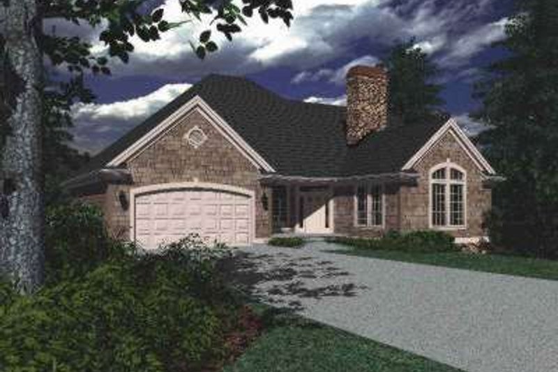 Dream House Plan - European Exterior - Front Elevation Plan #48-132