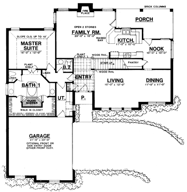 Home Plan - Traditional Floor Plan - Main Floor Plan #40-464