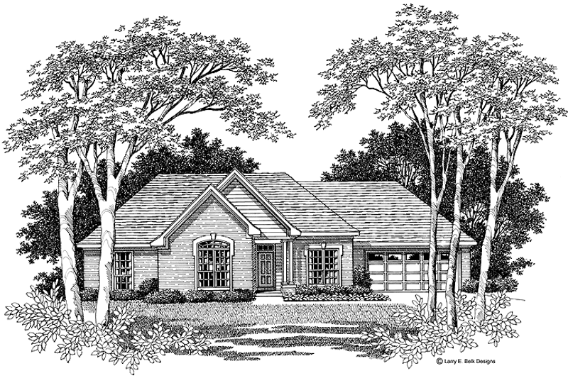 Home Plan - Exterior - Front Elevation 3 for Ranch House Plan #952-172 - 3 bed, 2 bath