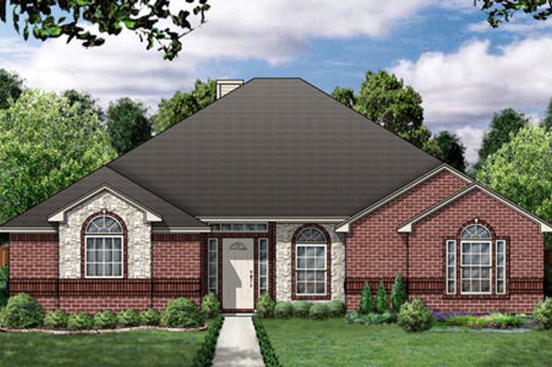 Dream House Plan - Traditional Exterior - Front Elevation Plan #84-348