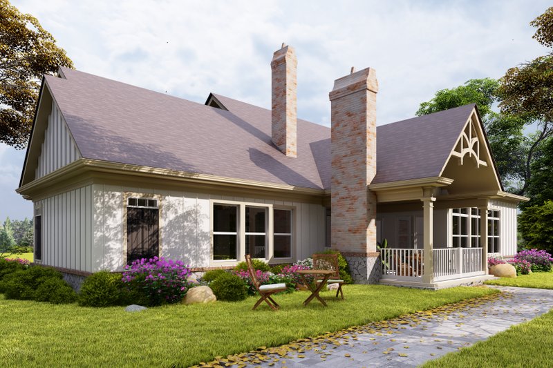 Dream House Plan - Exterior - Rear Elevation for Traditional House Plan #54-422 - 3 bed, 3.5 bath