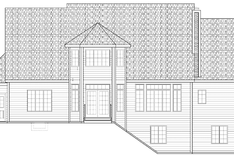Dream House Plan - Exterior - Rear Elevation for Traditional House Plan #328-419 - 4 bed, 3.5 bath