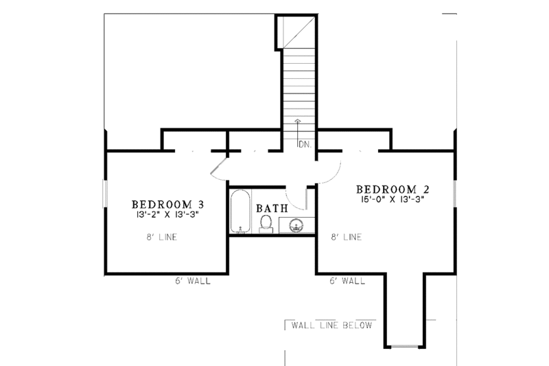 Home Plan - Floor Plan - Upper Floor for Country House Plan #17-3223 - 3 bed, 2.5 bath