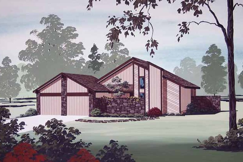 Home Plan - Contemporary Exterior - Front Elevation Plan #45-405
