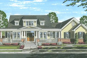 Exterior - Front Elevation 3 for Colonial House Plan #46-864 - 4 bed, 2.5 bath