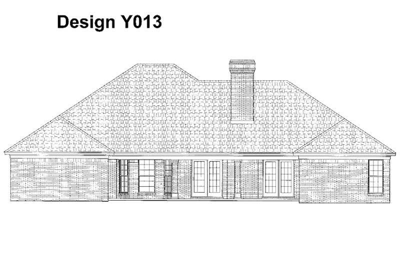 Home Plan - Exterior - Rear Elevation for European House Plan #17-2626 - 4 bed, 2.5 bath