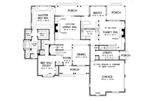 Floor Plan - Main Floor for Traditional House Plan #929-498 - 4 bed, 3 bath