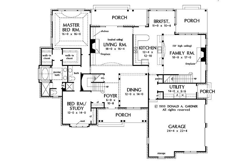 Dream House Plan - Floor Plan - Main Floor for Traditional House Plan #929-498 - 4 bed, 3 bath