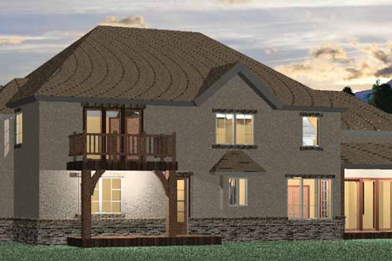 Home Plan - Exterior - Rear Elevation for Country House Plan #937-9 - 4 bed, 3.5 bath