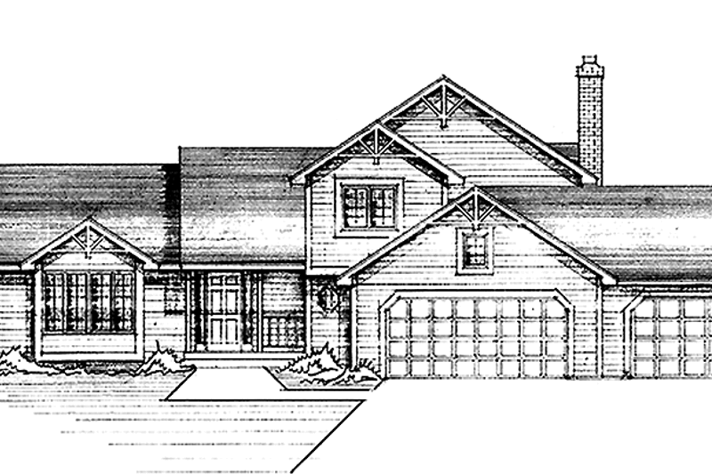 Home Plan - Craftsman Exterior - Front Elevation Plan #51-855