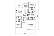 Modern Style House Plan - 3 Beds 3 Baths 1872 Sq/Ft Plan #20-2496 