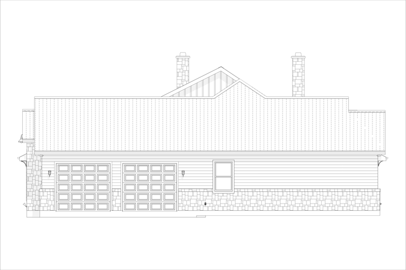 Architectural House Design - Exterior - Other Elevation 2 for Ranch House Plan #1127-1 - 3 bed, 2 bath