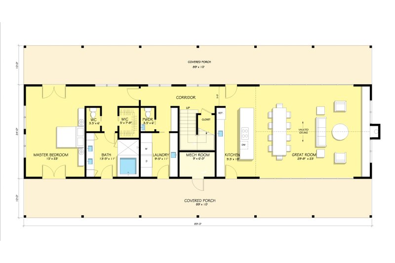 Farmhouse Style House Plan - 3 Beds 3.5 Baths 3374 Sq/Ft Plan #888-15 ...