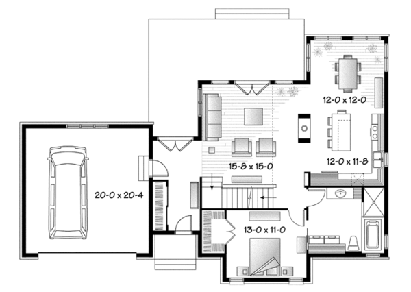 House Plan Design - Country Floor Plan - Main Floor Plan #23-2590