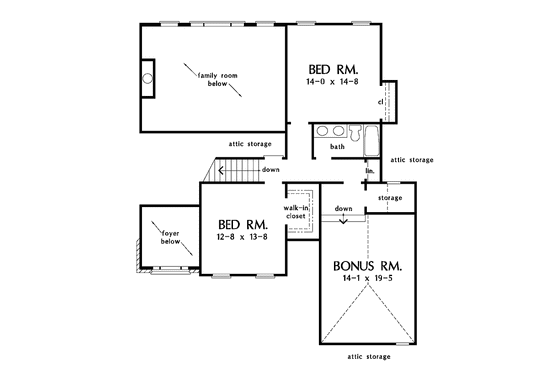 Floor Plan - Upper Floor for Country House Plan #929-271 - 4 bed, 3.5 bath