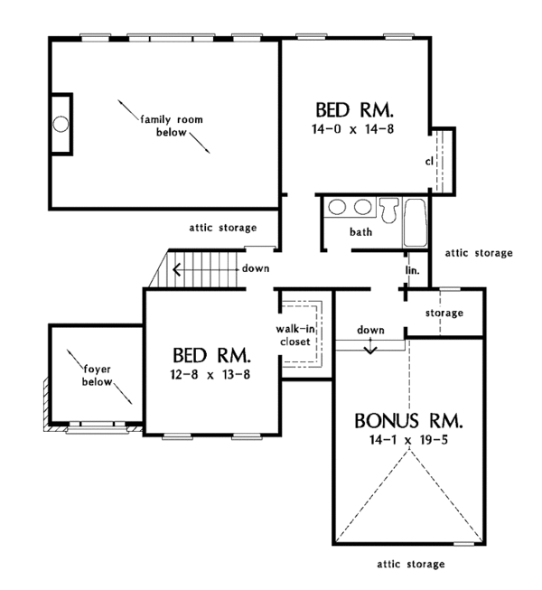 House Plan Design - Country Floor Plan - Upper Floor Plan #929-271