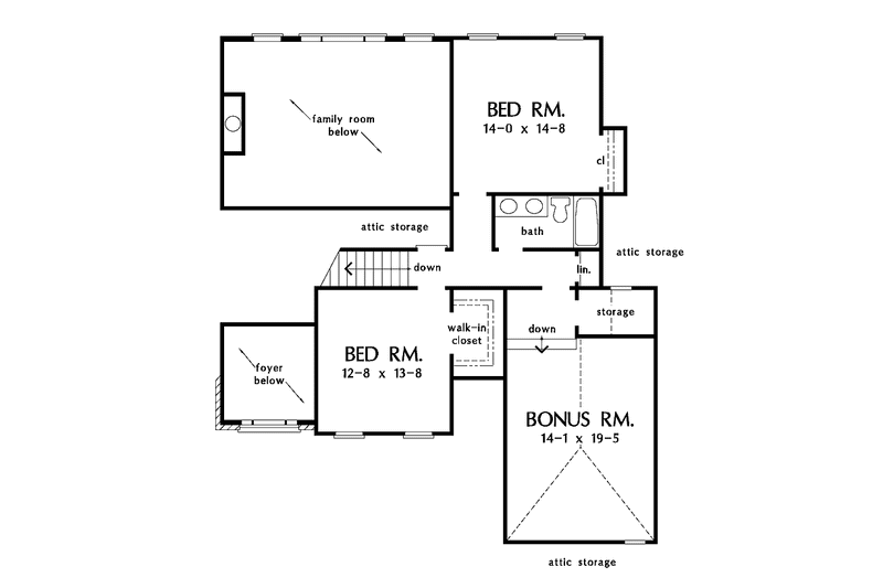 Home Plan - Floor Plan - Upper Floor for Country House Plan #929-271 - 4 bed, 3.5 bath