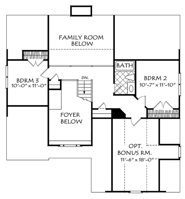 Home Plan - European Floor Plan - Upper Floor Plan #927-967