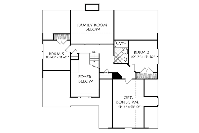 Home Plan - Floor Plan - Upper Floor for European House Plan #927-967 - 3 bed, 2.5 bath