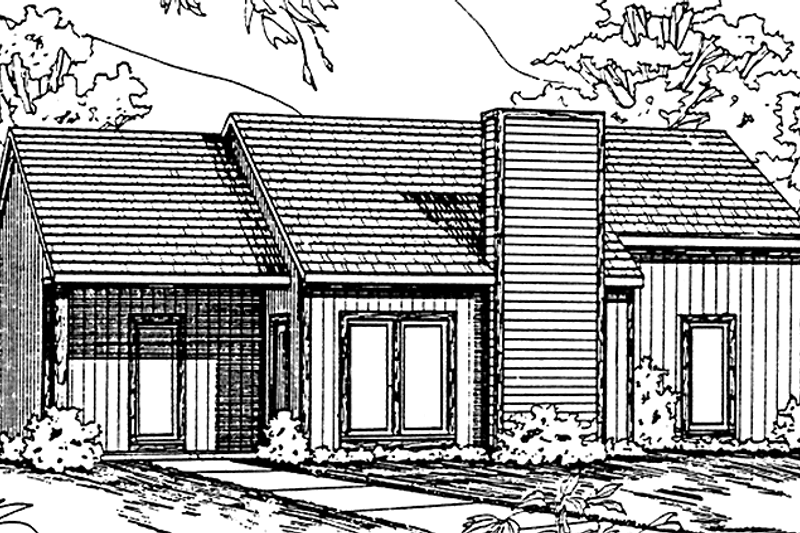 House Blueprint - Exterior - Front Elevation Plan #45-561