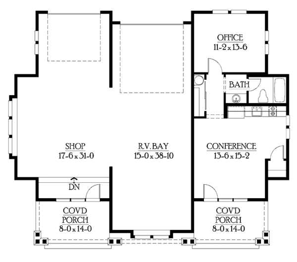 Architectural House Design - Craftsman Floor Plan - Main Floor Plan #132-284