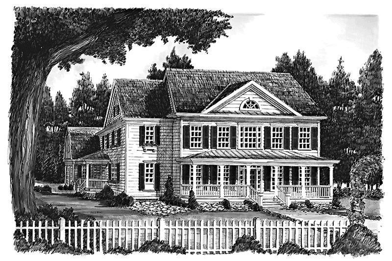 Home Plan - Exterior - Front Elevation 3 for Classical House Plan #927-615 - 5 bed, 4 bath