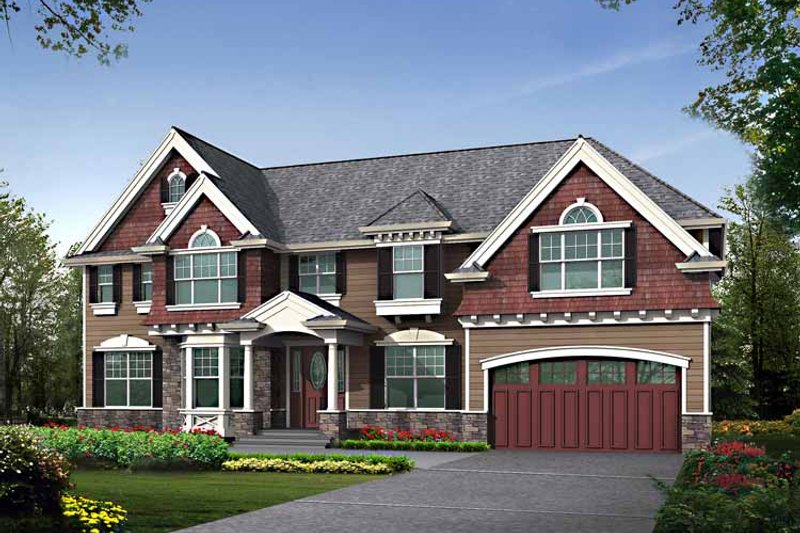 House Plan Design - Craftsman Exterior - Front Elevation Plan #132-461