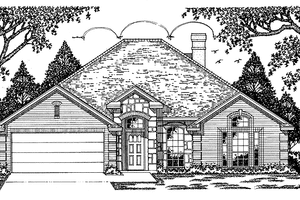 Dream House Plan - Exterior - Front Elevation for Country House Plan #42-539 - 3 bed, 2 bath