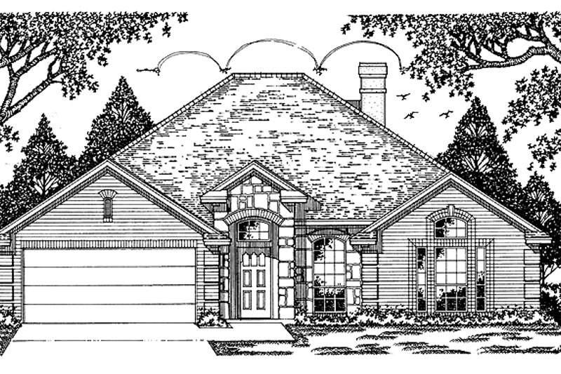 Home Plan - Country Exterior - Front Elevation Plan #42-539