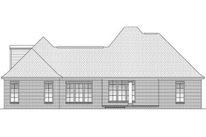 Exterior - Rear Elevation for European House Plan #430-46 - 3 bed, 2 bath
