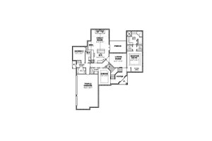 Floor Plan - Main Floor for European House Plan #34-232 - 4 bed, 3 bath