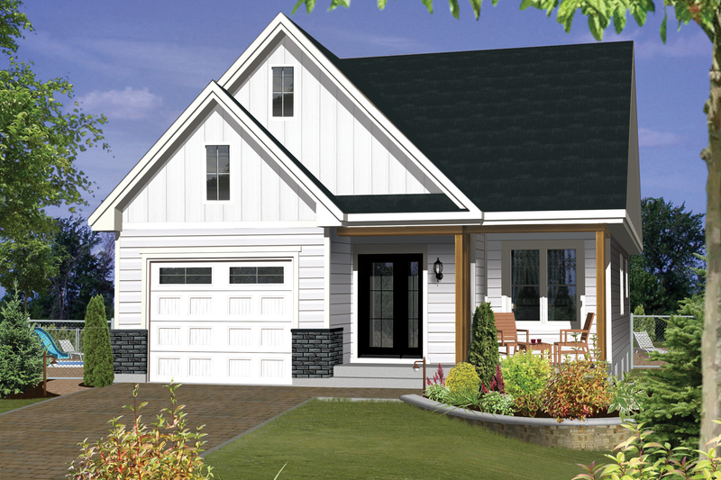 House Blueprint - Farmhouse Exterior - Front Elevation Plan #25-4945