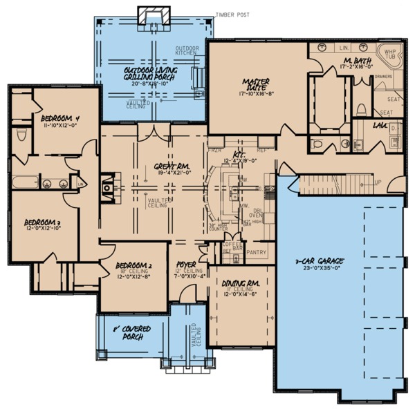 European Floor Plan - Main Floor Plan #923-76