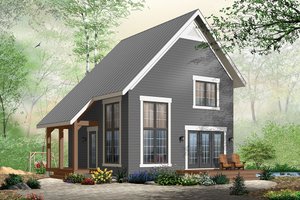 Exterior - Front Elevation 4 for Cabin House Plan #23-2267 - 2 bed, 1.5 bath
