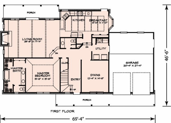 Craftsman Floor Plan - Main Floor Plan #140-124