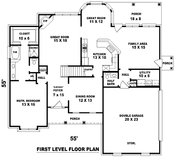 Traditional Floor Plan - Main Floor Plan #81-882