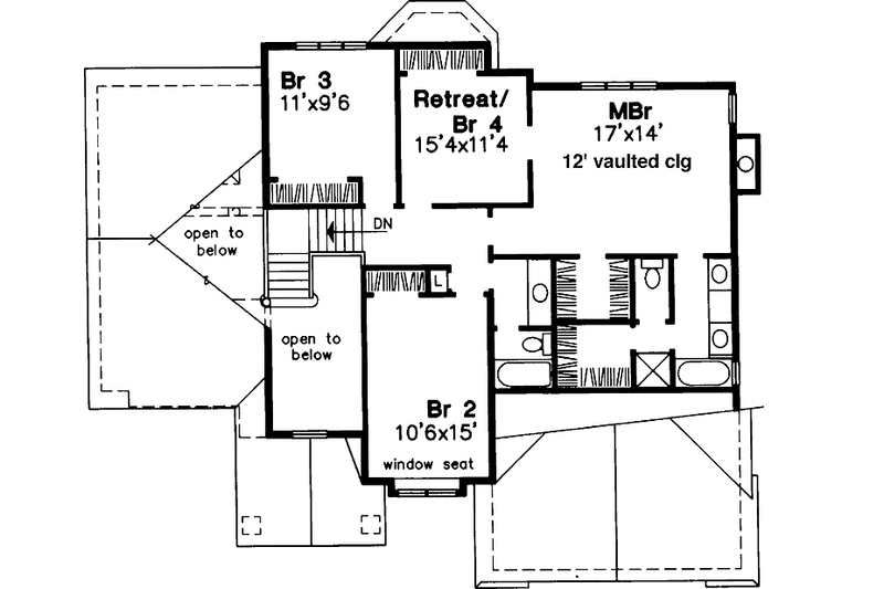 Home Plan - Floor Plan - Upper Floor for Traditional House Plan #320-536 - 3 bed, 2.5 bath