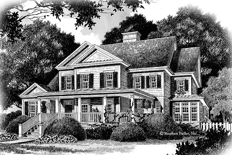 Home Plan - Exterior - Front Elevation 3 for Country House Plan #429-334 - 4 bed, 3.5 bath
