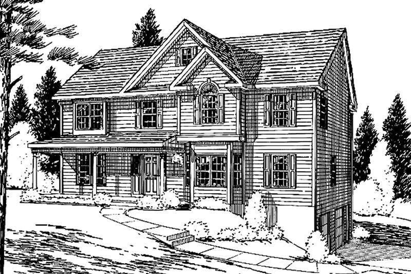 Dream House Plan - Country Exterior - Front Elevation Plan #1029-38