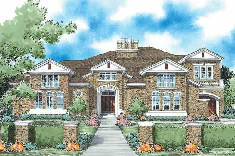 Architectural House Design - European Exterior - Front Elevation Plan #930-333